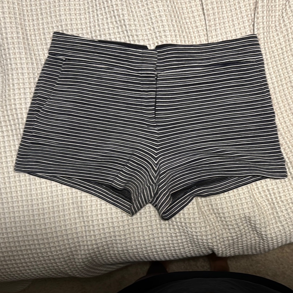 BCBGMaxAzria Black and White Striped Women Shorts